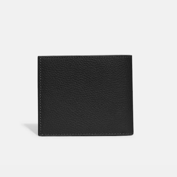 Coach Double Billfold Wallet Black - Picture 2 of 4